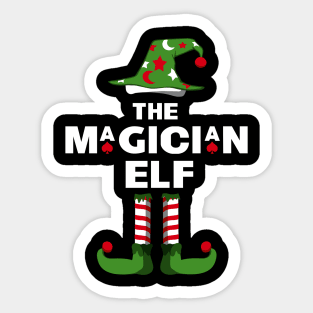 The Magician Elf Matching Family Christmas Pajama Party T-Shirt Sticker